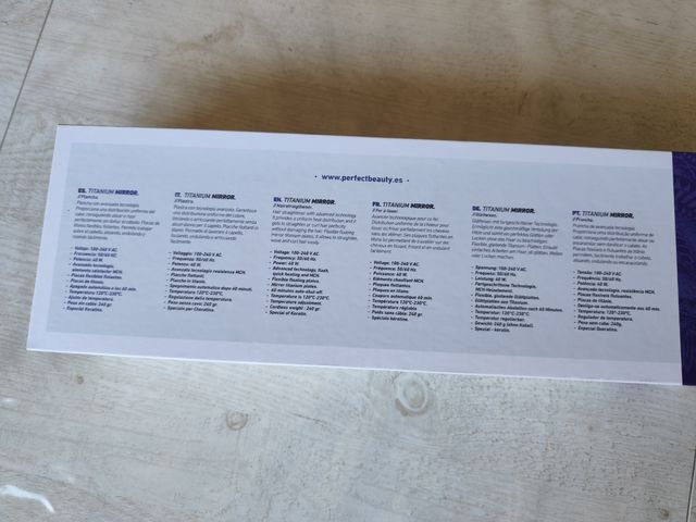 Plancha de pelo Perfect Beauty Nueva