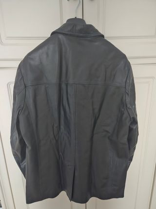 Chaqueta de piel SAGA IBANEZ negra
