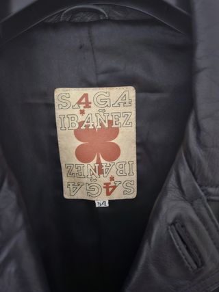 Chaqueta de piel SAGA IBANEZ negra