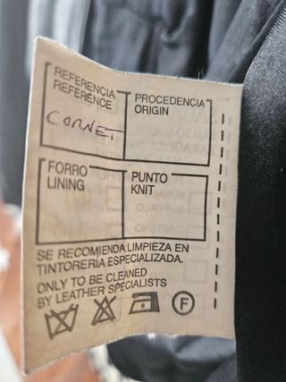 Chaqueta de piel SAGA IBANEZ negra