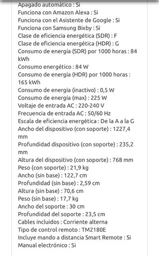 TV Samsung QE55QN93AAT 55” NeoQled 4K .No envíos