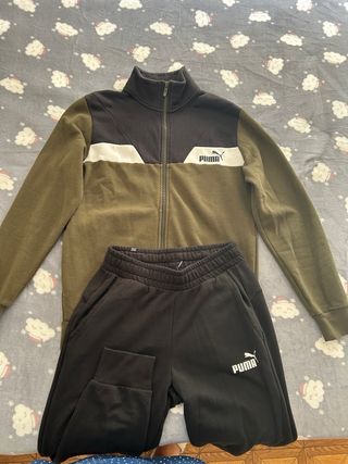 Chándal Puma Verde y Negro