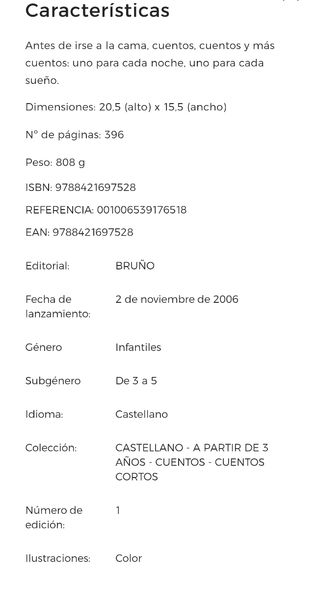 Cuentos cortos para dormir. Bruño. Libro infantil