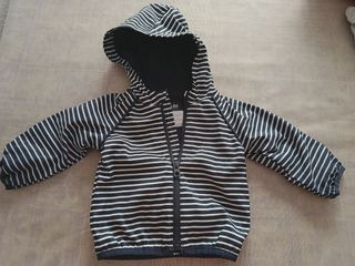 Giacca impermeabile per bebè 6 mesi a righe
