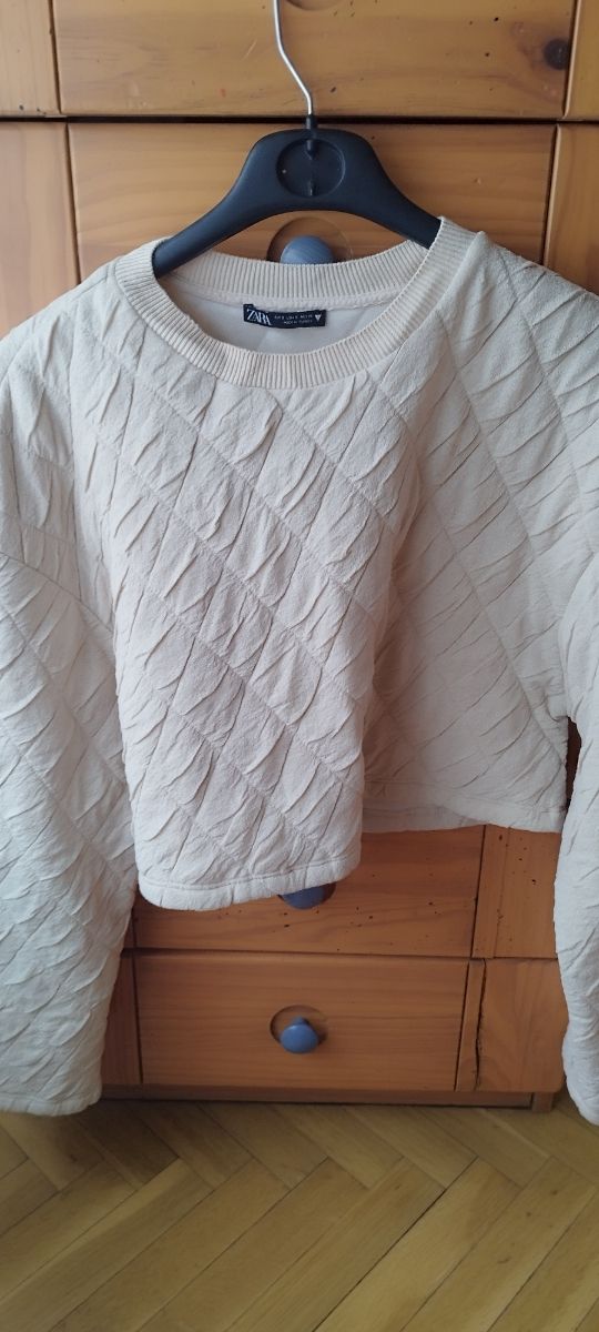 Jersey Zara Beige Talla M Texturizado