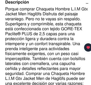Chaqueta Goretex Haglofs L.I.M GTX Hombre