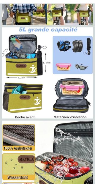 Bolsa Térmica Bicicleta Manillar Exterior