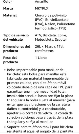 Bolsa Térmica Bicicleta Manillar Exterior