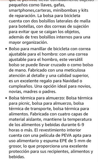 Bolsa Térmica Bicicleta Manillar Exterior