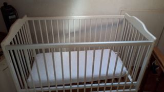 Cuna de madera blanca Ikea 120x60