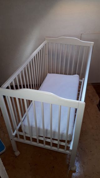 Cuna de madera blanca Ikea 120x60