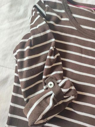 Camiseta H&M Rayas Manga 3/4 Talla M