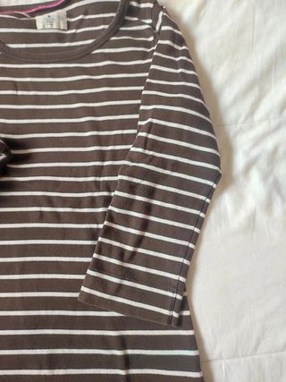 Camiseta H&M Rayas Manga 3/4 Talla M