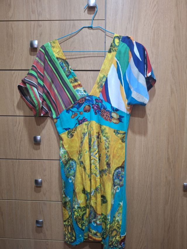 Vestido Desigual Verano Talla M Algodón