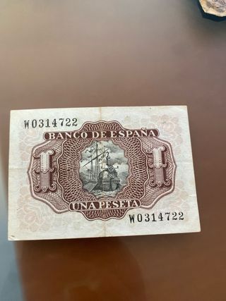 Billete 1 Peseta Banco de España 1953