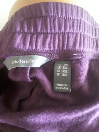 Pantaloni donna curvy Modern Soul viola