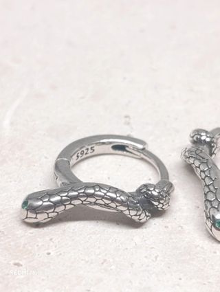 Pendientes Aro Serpiente S925 CH213