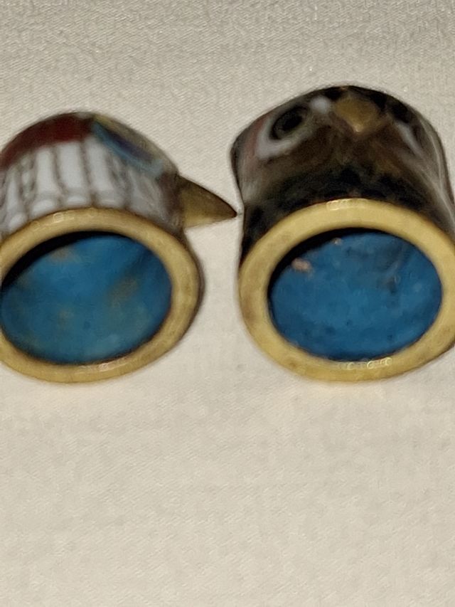 Lote 5 dedales Cloisonné animales