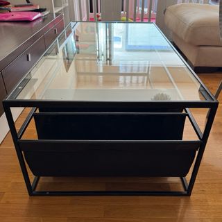 Mesa centro cristal y metal Maisons du monde