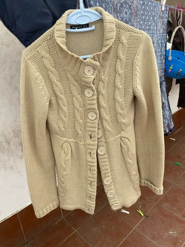 Chaqueta de punto gruesa Atmosphere beige Talla M