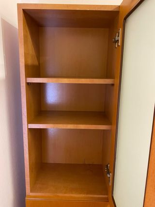 Columna de baño madera y cristal