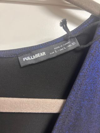 Vestido azul brillante manga larga