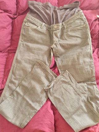 Pantalón premamá gris