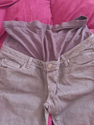 Pantalón premamá gris