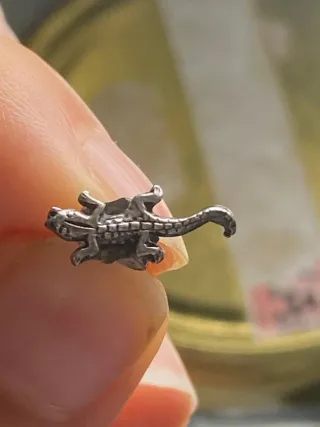 Pendiente lagartija plata 925