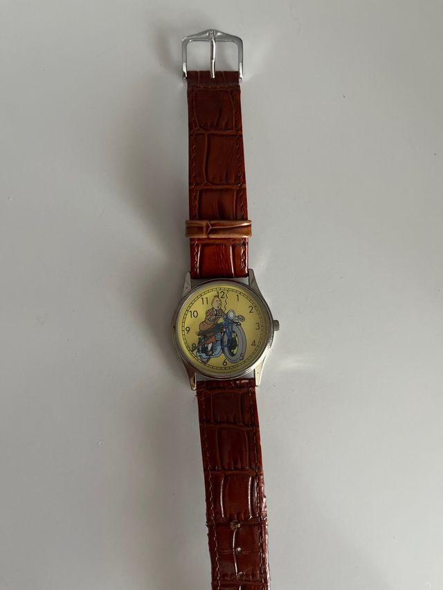 Reloj Tintín con correa de cuero