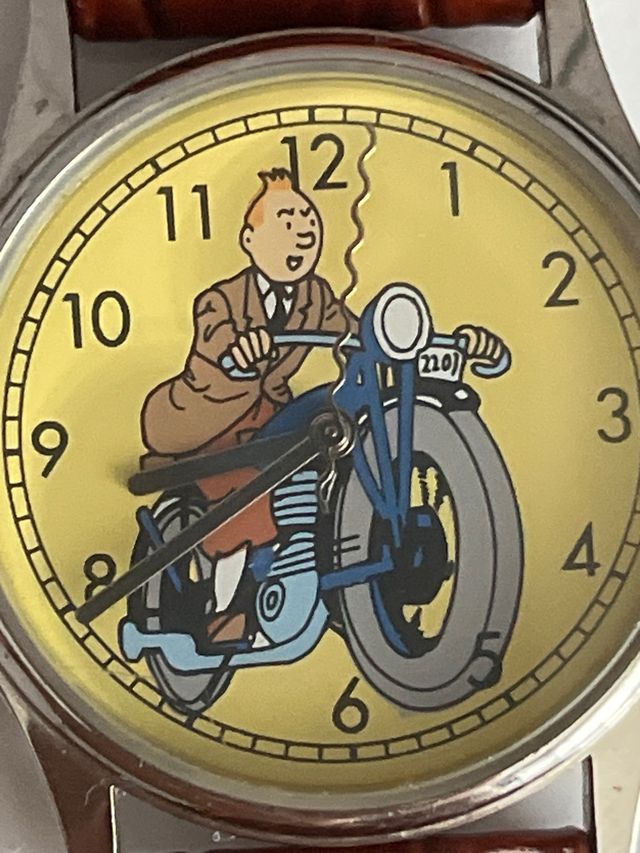 Reloj Tintín con correa de cuero