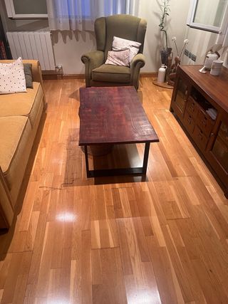 Mesa de centro elevable hierro y madera