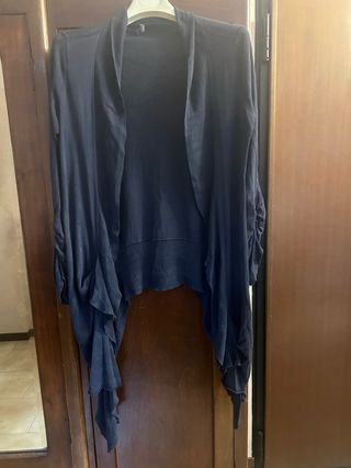 Cardigan lungo leggero blu