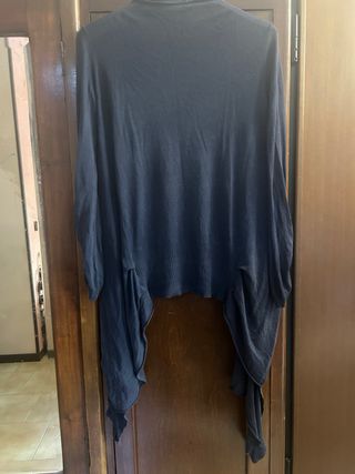 Cardigan lungo leggero blu