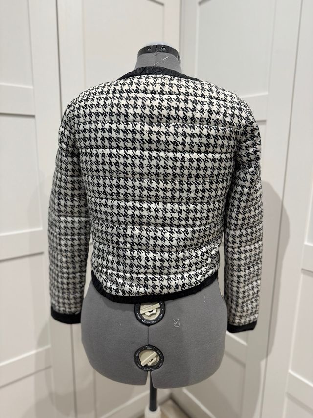 Chaqueta acolchada pata de gallo