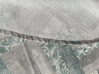 Manteles Mesa Redonda 80-90cm Tela Gris/Teal