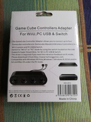Adaptador mandos Gamecube Wii U, PC, Switch