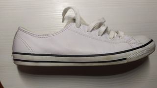 Zapatillas Converse  originales  Piel. Blanca n.37