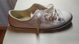 Zapatillas Converse  originales  Piel. Blanca n.37