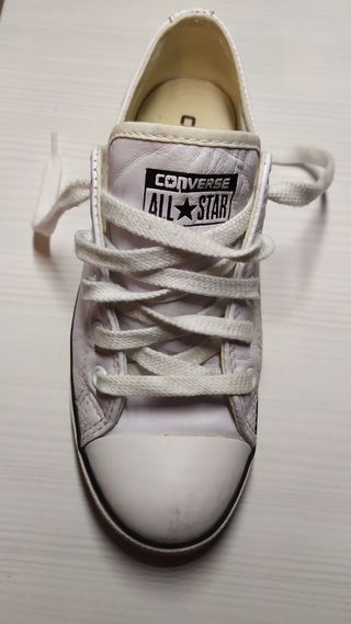 Zapatillas Converse  originales  Piel. Blanca n.37