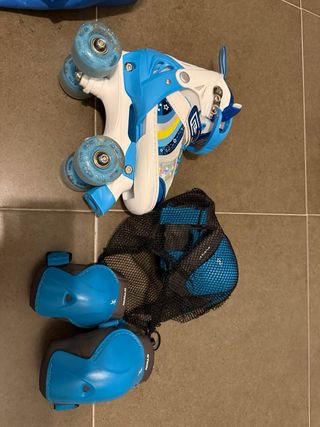 Patines con luces Talla 27-30 + rodilleras