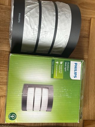 Aplique Luz Exterior Philips Gris