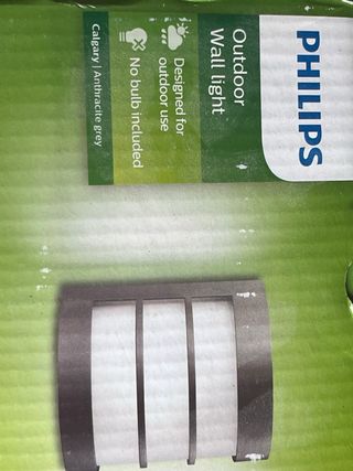 Aplique Luz Exterior Philips Gris