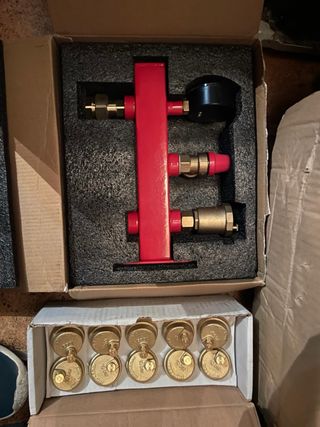 Manifold Calefacción con Manómetro