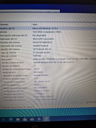 Portátil HP probook 455 g2 AMD A6