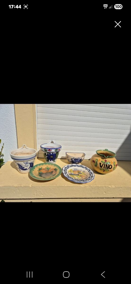 Lote Cerámica Azul y Blanco