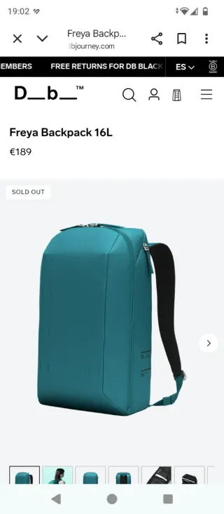 🇳🇴 Mochila de 190€ DB Journey Freya 16L Azul