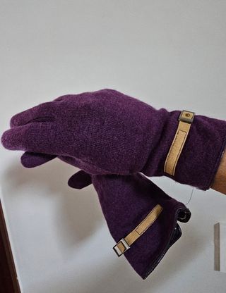 Guantes Lana Morado Talla M