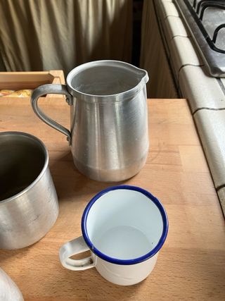 6 Tazas de camping metálicas