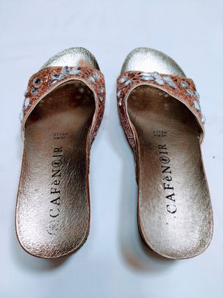 Sandalias CAFENOIR mujer con cristales, talla 36